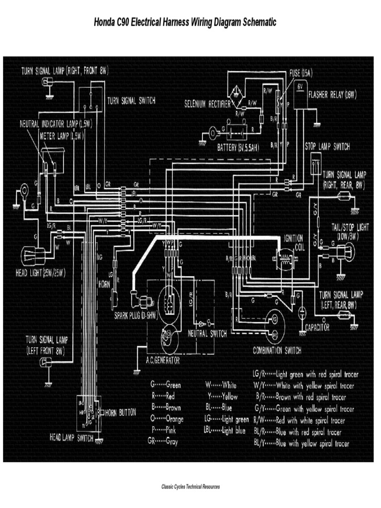 Honda C90 Wiring Diagram Guide | PDF