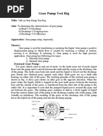 Manual of Gear Pump