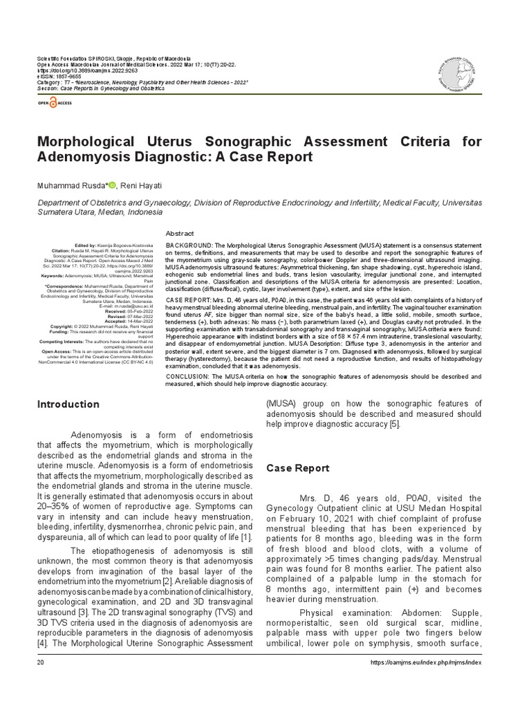 MUSA Criteria | PDF
