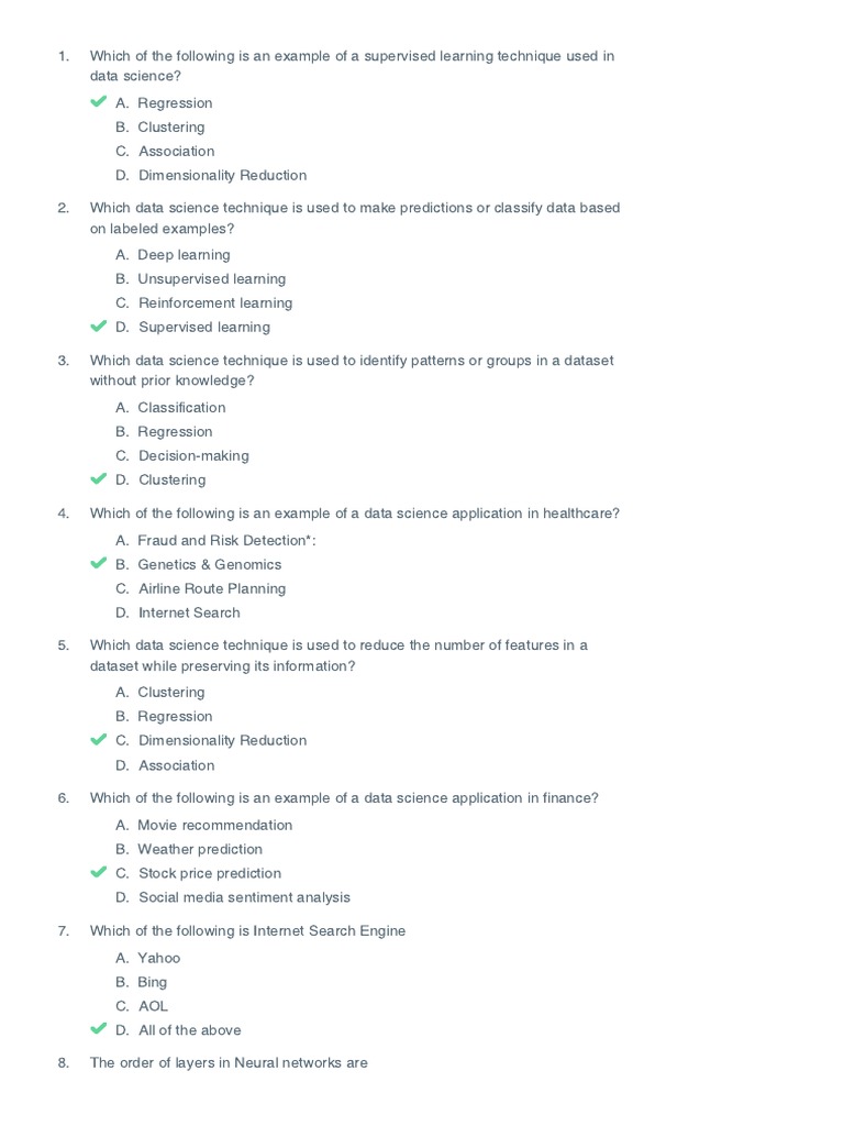 Nearpod data modelling and data science mcqs pdf artificial neural