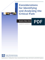 Long Intl Considerations For Identifying and Analyzing The Critical Path