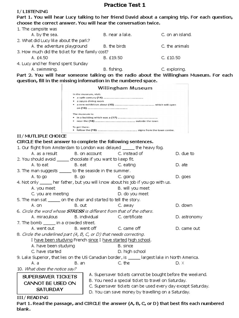 Practice Test 1 Pdf Volcano Oceans