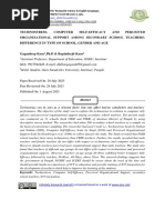 TECHNOSTRESS, COMPUTER SELF-EFFICACY AND PERCEIVED ORGANIZATIONAL SUPPORT AMONG SECONDARY SCHOOL TEACHERS