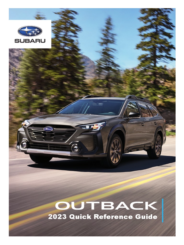 2023 Subaru Outback Quick Guide | PDF | Headlamp | Anti Lock Braking System
