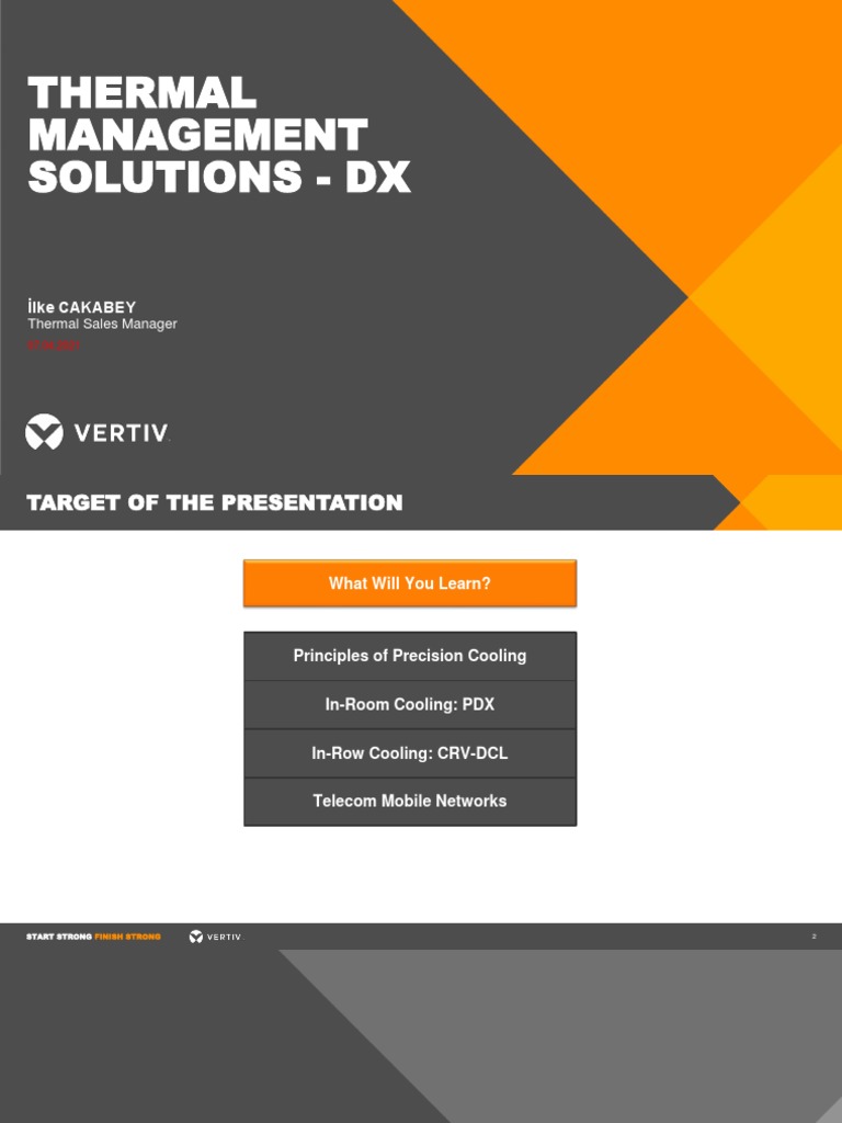 Thermal Management Solutions Vertiv PDF Air Conditioning Data