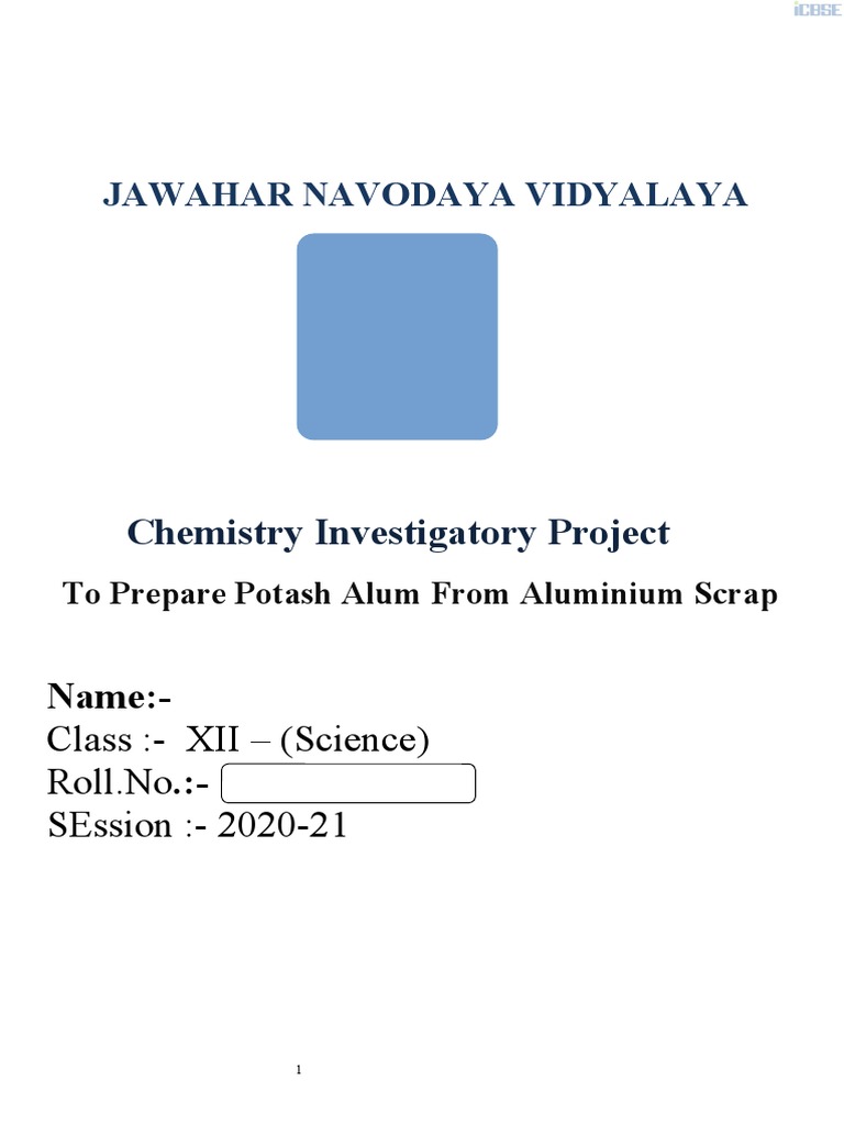To prepare potash alum from aluminium scrap download free pdf