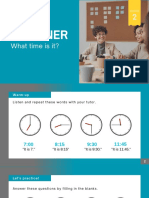 Chapter 2 Lesson 1 What Time Is It