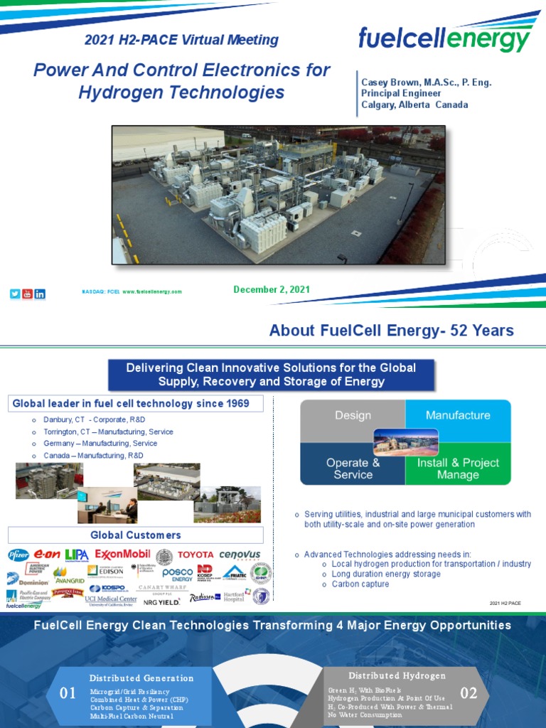 H2 PACE Fuelcellenergy 5 PDF Power Electronics Fuel Cell