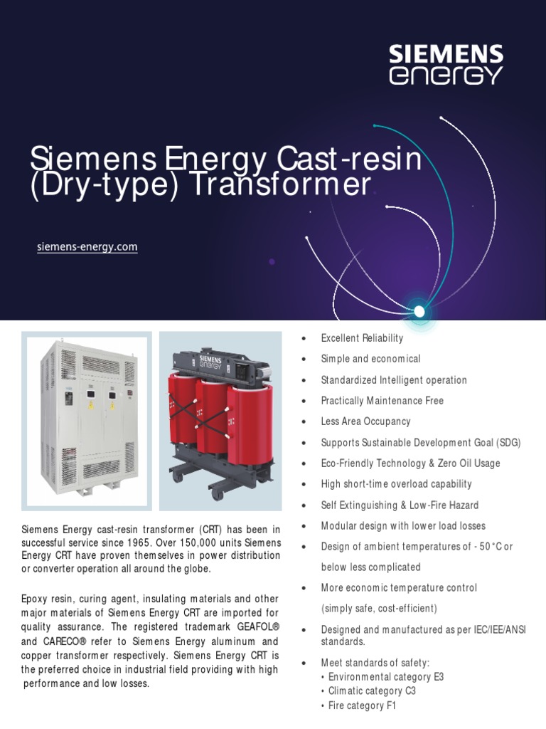 Dry Type Transformer Brochure | PDF