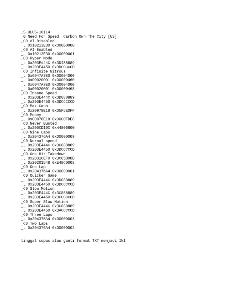 Need For Speed Carbon Own The City US PDF