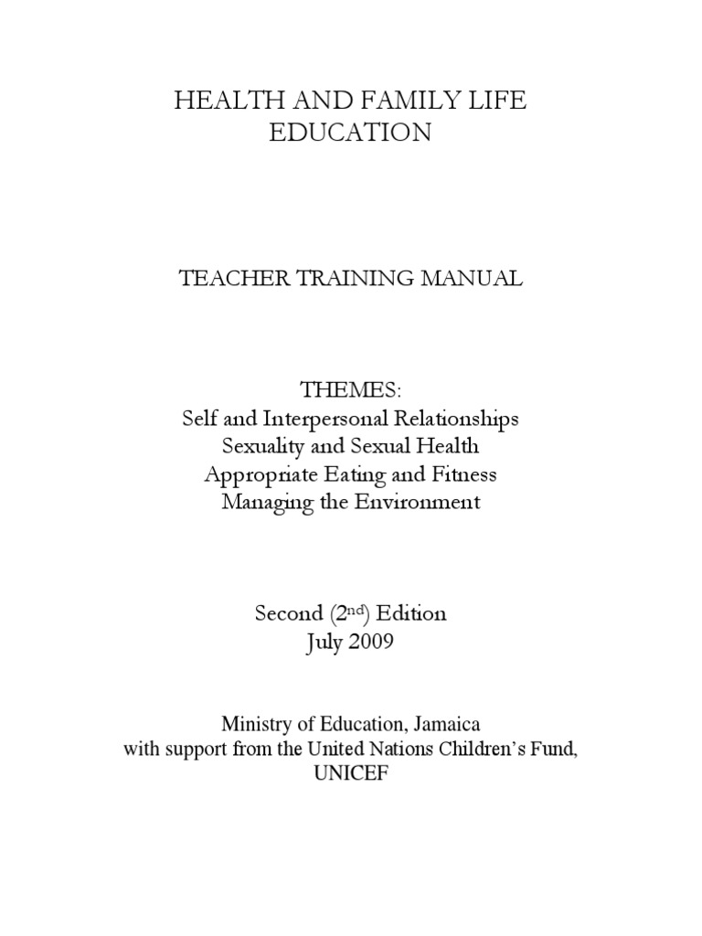 HFLE Teacher Training Manual Overview | PDF | Curriculum | Teachers