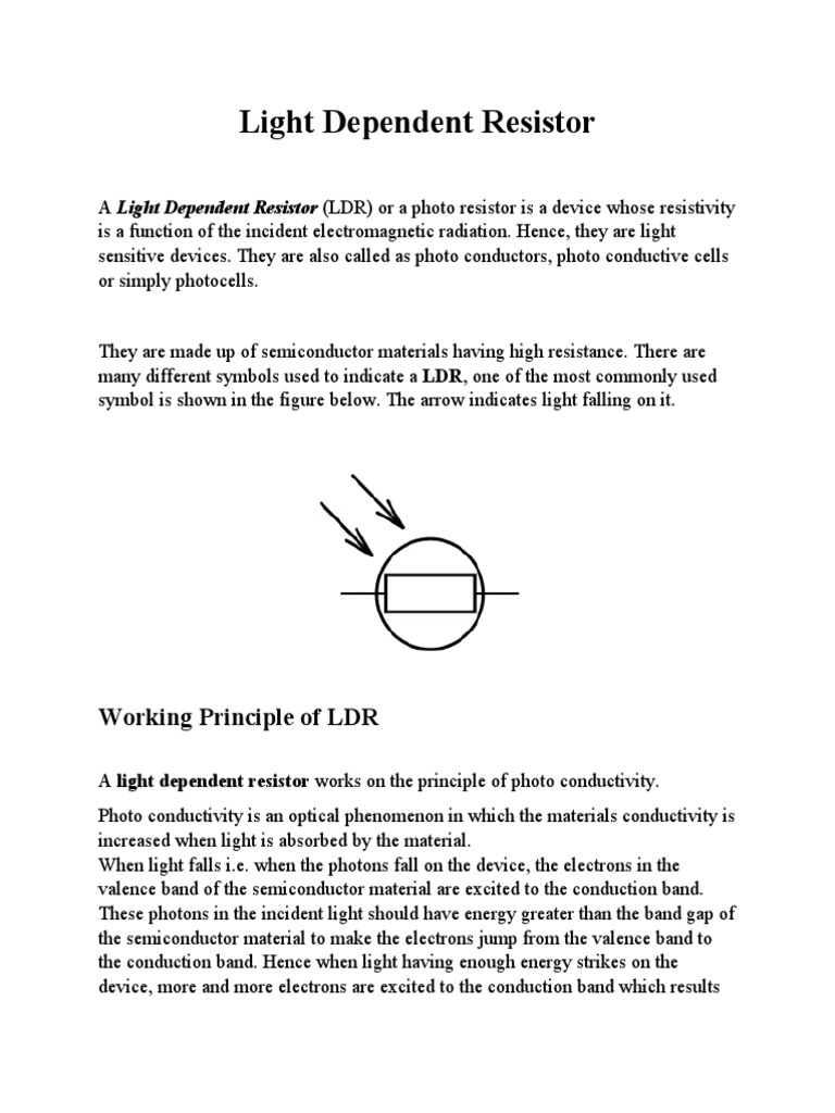Light Dependent Resistor PDF