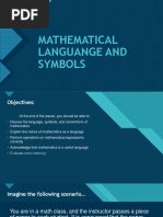 GE 4 - Lesson 2 (Mathematical Language and Symbols)