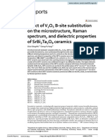 Effect of V O B Site Substitution On The Microstructure, Raman Spectrum, and Dielectric Properties of Srbi Ta O Ceramics