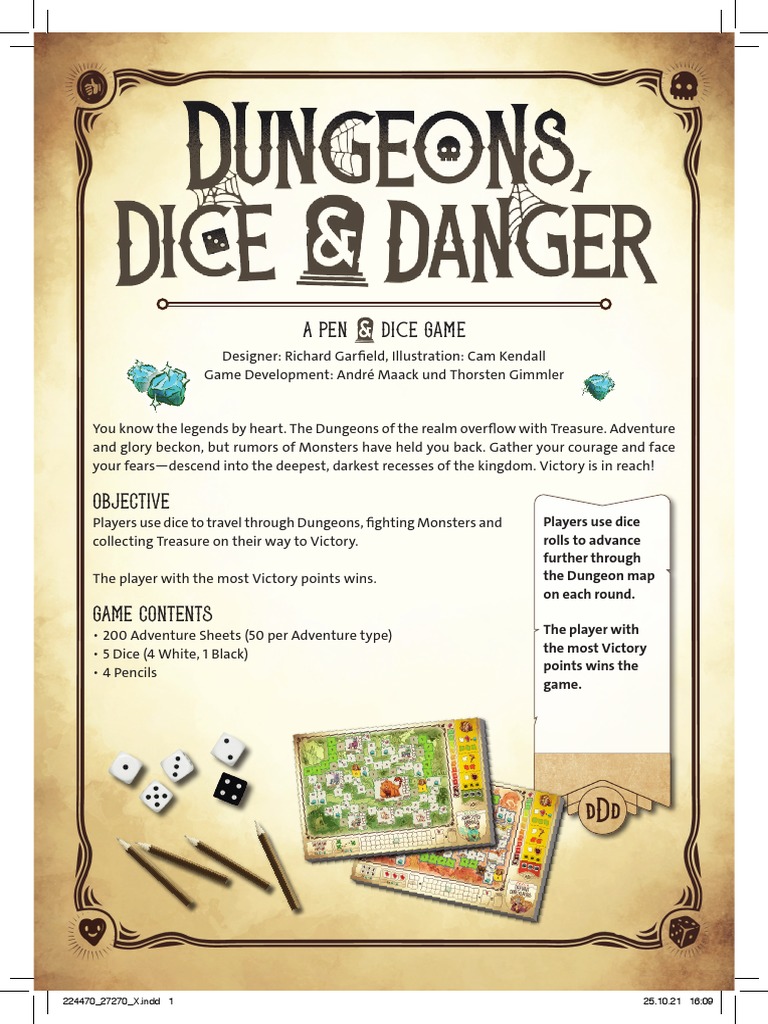 Dungeons Dice and Danger Instructions PDF