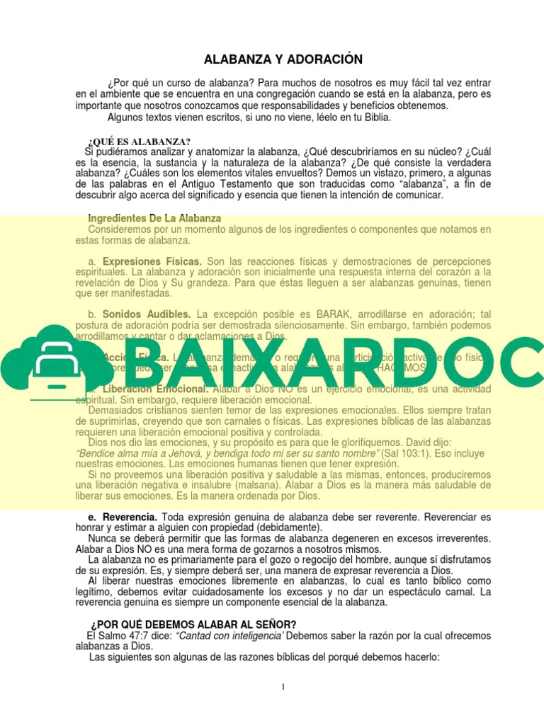 Alabanza Y Adoración Pdf