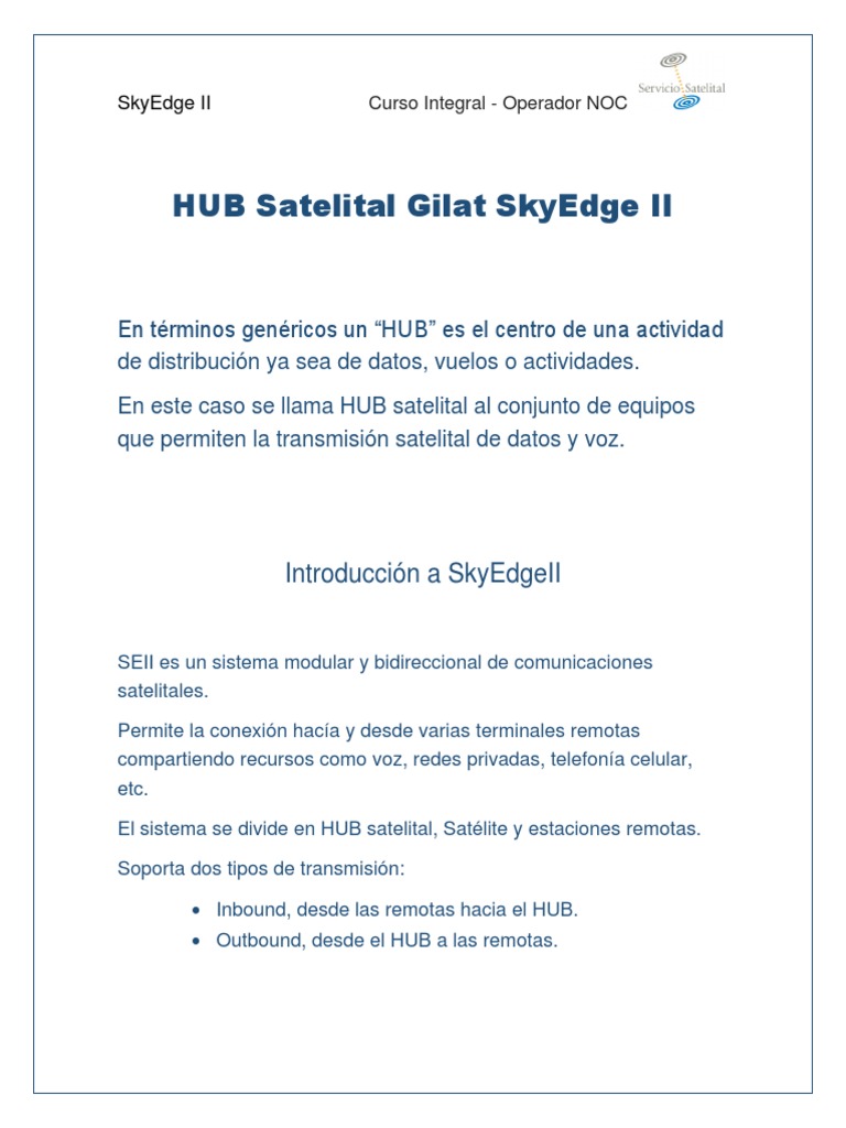 HUB Satelital Gilat SkyEdge II | PDF