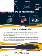The Marketing Mix The 7Ps of Marketing