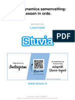 Stuvia 506734 Groepsdynamica Samenvatting Lessen in Orde.