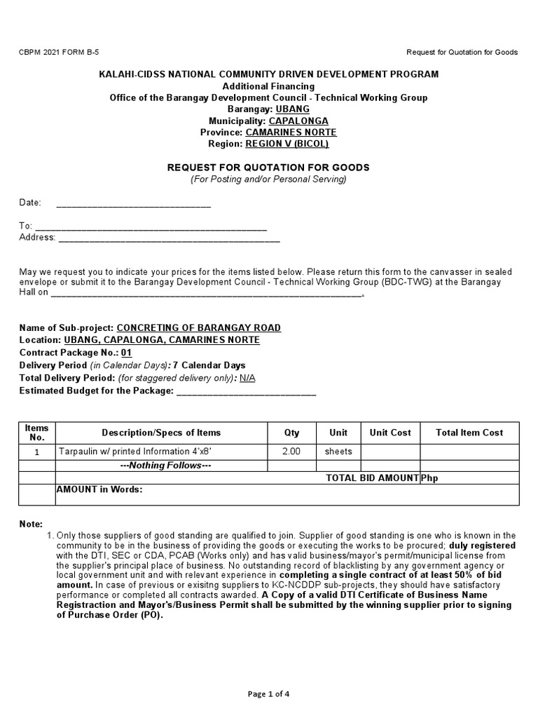 Project Signage Sample