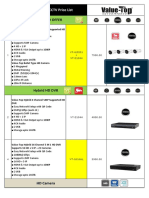 Value-Top CCTV Price List-October 2021