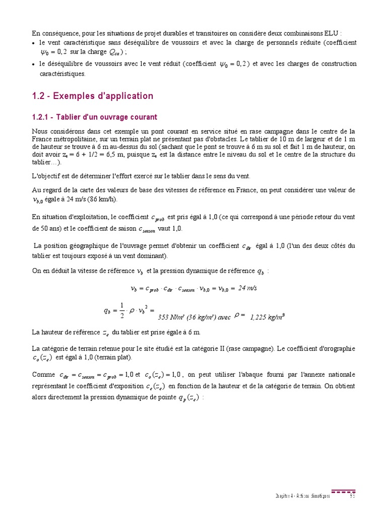 Eurocodes 0 et 1 : Calculs de Vent | PDF