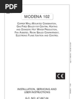 Ferroli Modena 102 Installation Manual 47 267 24 | PDF | Water Heating |  Thermostat
