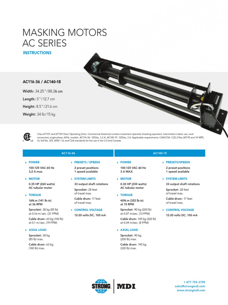 Instructions AC Series | PDF