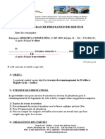 Contrat Plombier - Projet Saph Rapide Grah