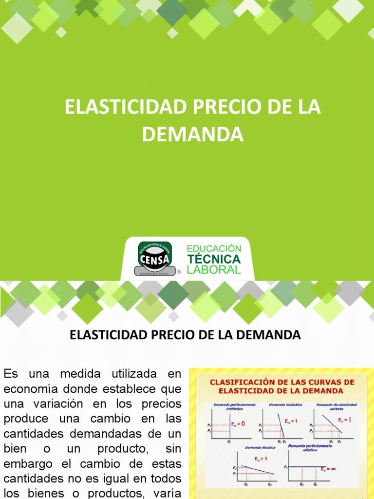 Elasticidad Precio de la Demanda Explicada | PDF | Oferta y demanda ...