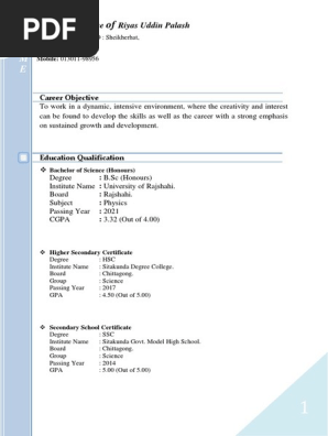 Unique CV