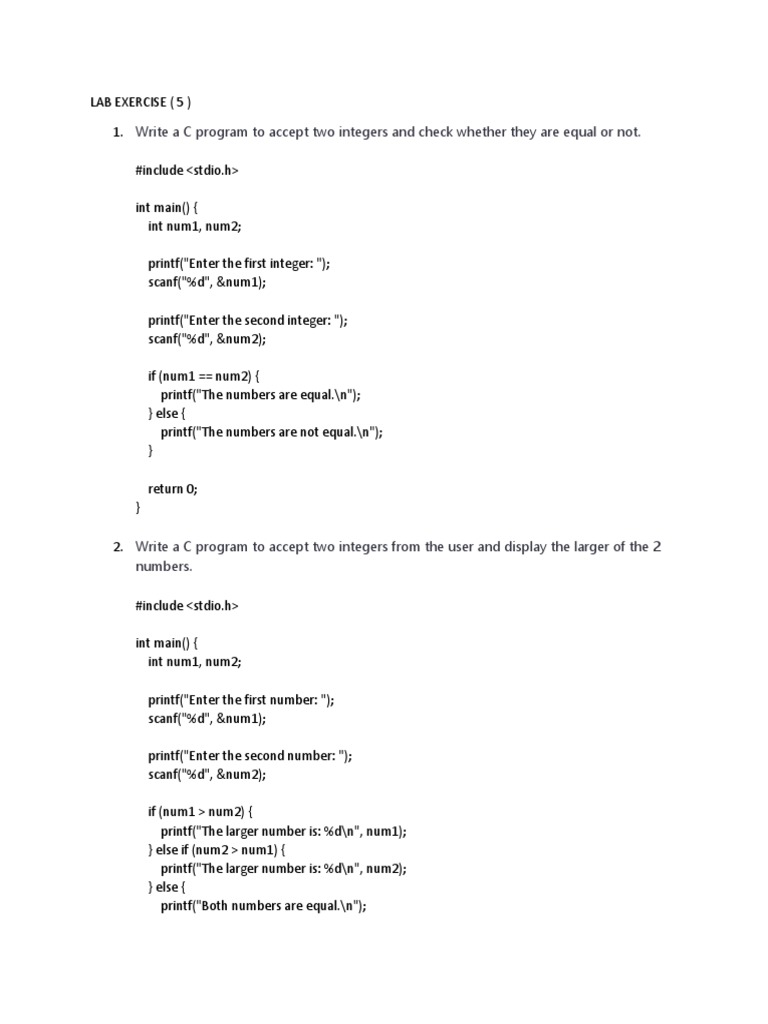 Lab Exercise (5) | PDF