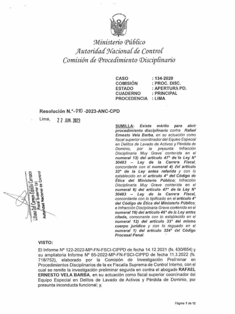 La Autoridad Control del Ministerio Público. ¿Un control descontrolado?