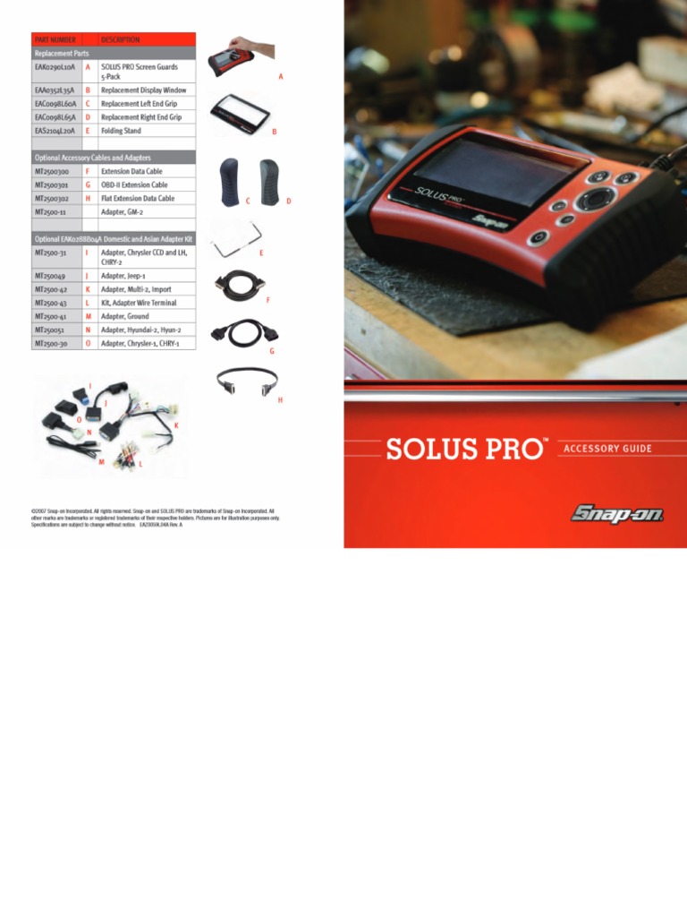 Snap On Accessories Pdf