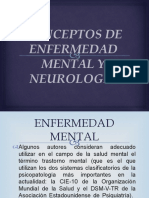 Conceptos de Enfermedad Mental y Neurologia