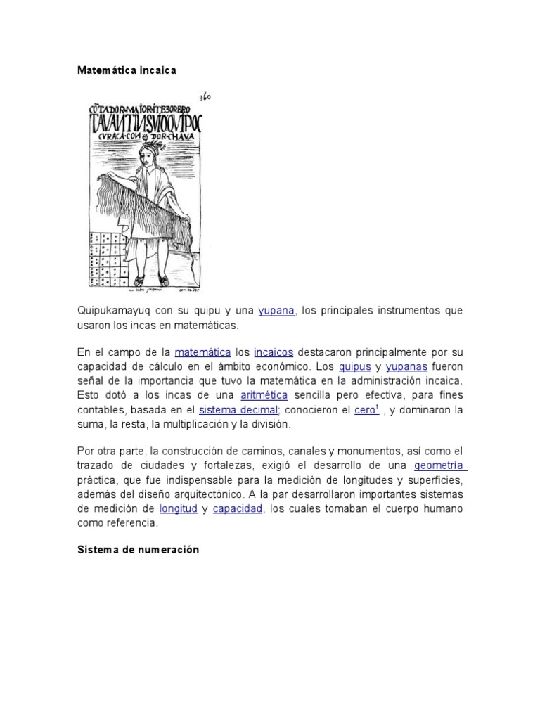 Matemáticas y medidas en el Imperio Inca | PDF | Imperio Inca | Carne