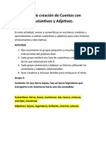 Guía de creación de Cuentos con Sustantivos y Adjetivos grupo 3