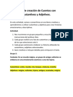 Guía de creación de Cuentos con Sustantivos y Adjetivos grupo 2