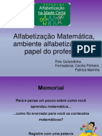 Alfabetização Matemática Ambiente Alfabetizador e o Papel Do Professor