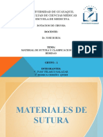 Material de Sutura y Clasificacion de Las Heridas