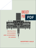 Geoffrey Hale - Uneasy Partnership - The Politics of Business and Government in Canada (2018)
