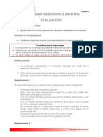 Paradigma Orientado A Objetos Evaluación I: Competencia Asociada