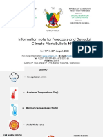 Information Note For Climate Forecasts and Alerts Bulletin No.161 From 11th To 20th August 2023