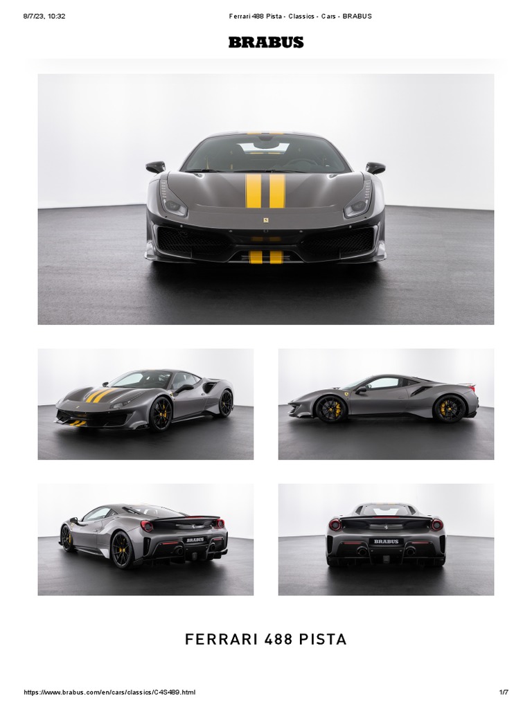 Ferrari 488 Pista Overview by BRABUS | PDF | Car Body Styles | Car