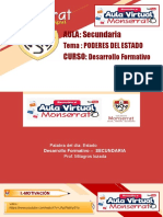 Aula +secundaria Tema+ +PODERES+DEL+ESTADO Curso +Desarrollo+Formativo+