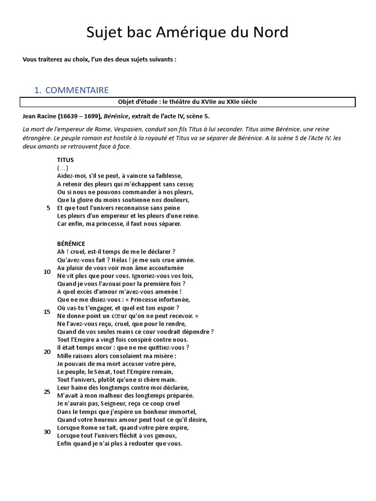 Sujet Bac Amerique Du Nord 2023. PDF