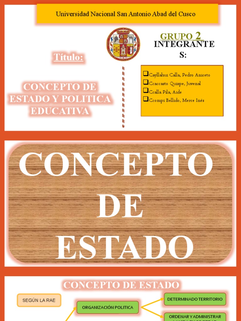 Definición de Estado y Política Educativa | PDF | Estado (política ...