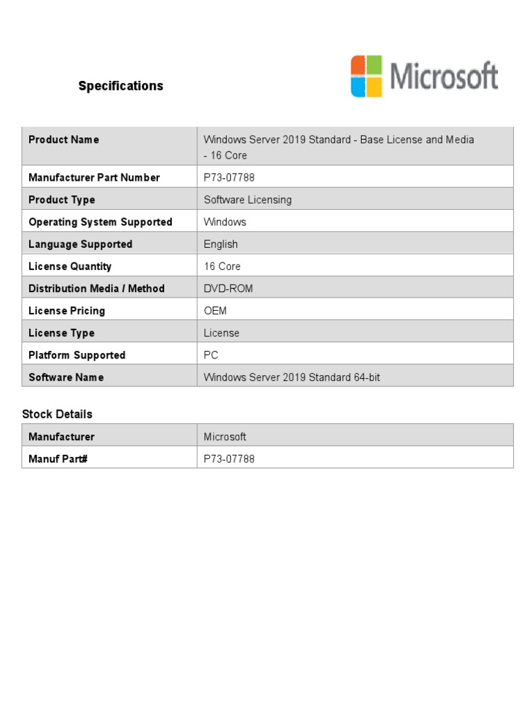 Windows Server 2019 Standard License 16 Core | PDF | Games & Activities ...