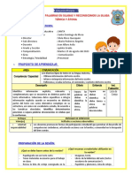 Sesion de Comunicacion Separamos en Silabas y Reconocemos La Silaba Tónica y Átona