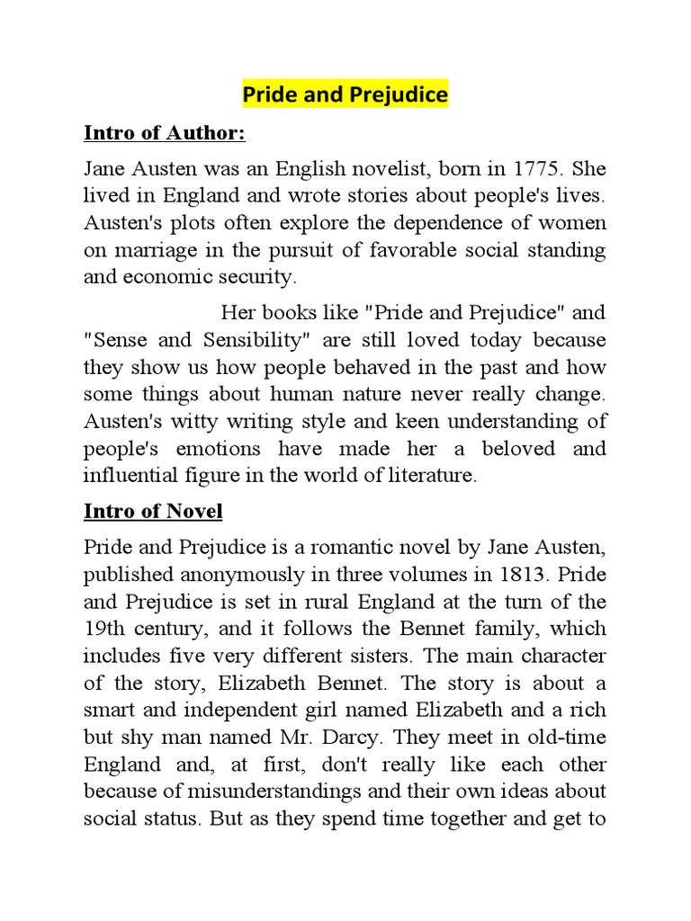 Exploring Themes in Pride and Prejudice | PDF | Pride And Prejudice ...